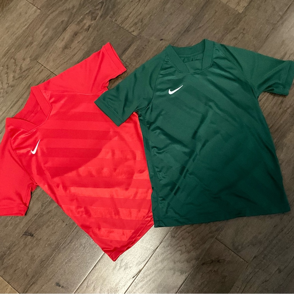 2 Nike Soccer Jerseys Size Y-Large Size 12-14 Nike Dry Challenge III SS Jersey